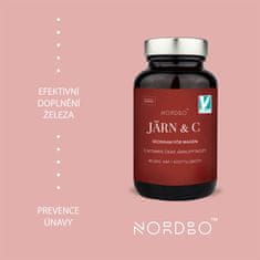 Nordbo Järn and C (Železo a Vitamín C), 90 kapslí