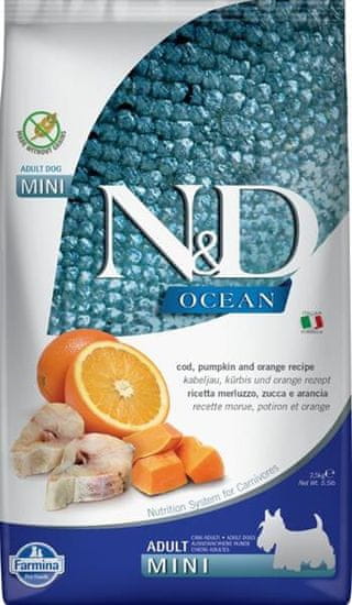 N&D OCEAN Dog GF Cod, Pumpkin & Orange Adult Medium & Maxi 2,5 kg