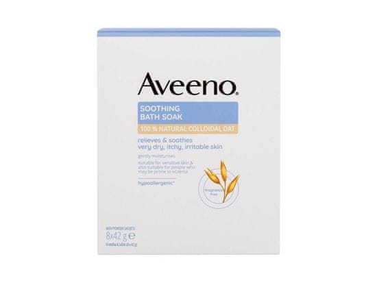 Aveeno 8x42g soothing bath soak, koupelová sůl