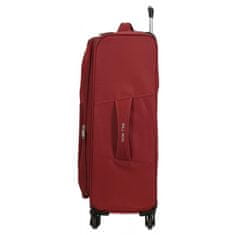 Joummabags Sada textilních cestovních kufrů ROLL ROAD ROYCE Red / Červená, 55-66-76cm, 5019424