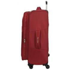 Joummabags Sada textilních cestovních kufrů ROLL ROAD ROYCE Red / Červená, 55-66-76cm, 5019424