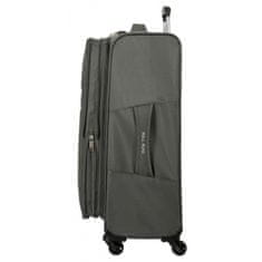 Joummabags Sada textilních cestovních kufrů ROLL ROAD ROYCE Grey / Šedá, 55-66-76cm, 5019422