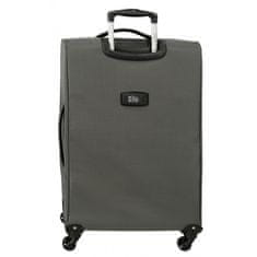 Joummabags Sada textilních cestovních kufrů ROLL ROAD ROYCE Grey / Šedá, 55-66-76cm, 5019422