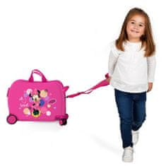 Joummabags Dětský cestovní kufr na kolečkách / odrážedlo MINNIE MOUSE Heart, 34L, 2059821