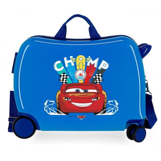 Joummabags Dětský cestovní kufr na kolečkách / odrážedlo DISNEY CARS Blue, 2049823