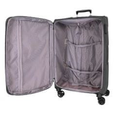 Joummabags MOVEM Atlanta Grey, Sada luxusních textilních cestovních kufrů, 77cm/66cm/55cm, 5318423