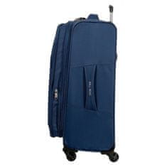 Joummabags Sada textilních cestovních kufrů ROLL ROAD ROYCE Blue / Modrá, 55-66-76cm, 5019423