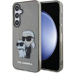 Karl Lagerfeld silikonový obal na Samsung Galaxy S24 5G Black IML Glitter Karl & Choupette