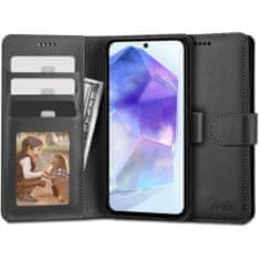 Tech-protect Wallet knížkové pouzdro na Samsung Galaxy A55 5G, černé