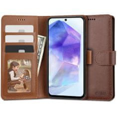 Tech-protect Wallet knížkové pouzdro na Samsung Galaxy A55 5G, hnědé