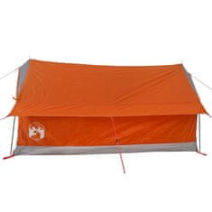 Vidaxl Kempingový stan pro 2 šedý a oranžový 193x122x96 cm taft 185T