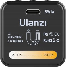 ULANZI LED světlo Magnet Ulanzi L2 Závit 1/4'' ISO Brány Streamování Medová Plástev