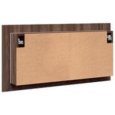 Greatstore LED koupelnová skříňka se zrcadlem hnědý dub 90x12x45 cm akryl