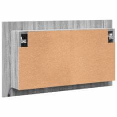 Greatstore LED koupelnová skříňka se zrcadlem šedá sonoma 80x12x45cm akryl