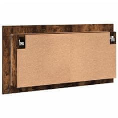 Greatstore LED koupelnová skříňka se zrcadlem kouřový dub 90x12x45cm akryl