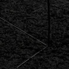 Vidaxl Koberec PAMPLONA s vysokým vlasem moderní černý 200 x 280 cm