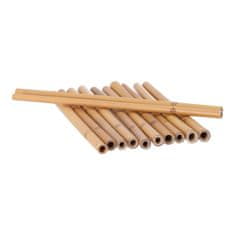 shumee Opakovaně použitelná bambusová brčka 200x6-9 mm 12 ks. + čistič