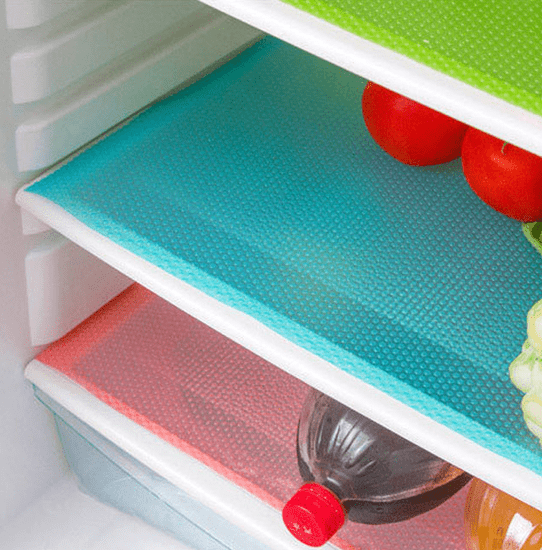 shumee Antibakteriální a protiplísňová podložka do chladničky (4 ks) - modrá