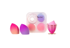 shumee Beauty Blender Box Ombre - Sada 3 houbiček na make-up + stojánek na houbičky BLING, typ II