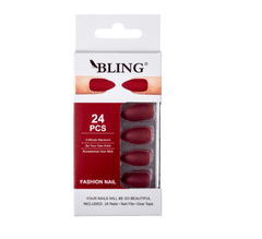 shumee Umělé nehty, BLING Fashion Nail Tips (24 ks) – vínové, matné