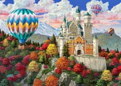 shumee Dřevěné puzzle s figurkami - Zámek Neuschwanstein, 1010 dílků