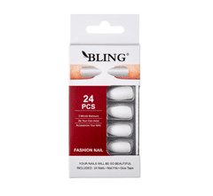 shumee Umělé nehty, BLING Fashion Nail Tips (24 ks) – bílé, matné