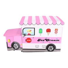 shumee Nádoba na hračky s taburet - Auto na zmrzlinu