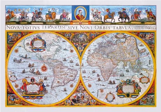 shumee Dřevěné puzzle s figurkami - Nova Terrarum Antique Map, 505 dílků