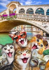 shumee Dřevěné puzzle s figurkami - Cats in Venice, velikost M, 200 dílků