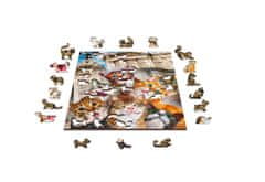 shumee Dřevěné puzzle s figurkami - Cats in London, velikost M, 200 dílků