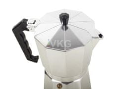 Verk 07038 Moka konvice na 6 káv - 300 ml, stříbrná