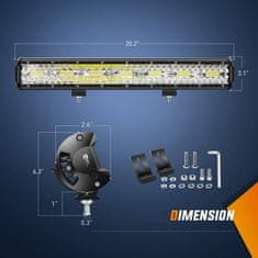 Verk 12246 Pracovní světlo k automobilům 12/24V, 140LED, IP68, 420 W