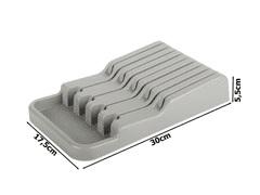 Verk 07148 Organizér na nože 9 pozic, šedý
