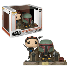 Funko Funko Pop! Television Moments: Star Wars The Mandalorian - Boba Fett and Fennec on Throne