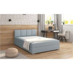 KONDELA Boxspring postel 120x200, mentolová, RIANA KOMFORT látka 215 x 120 x 90 cm