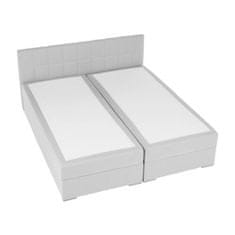 KONDELA Boxspringová postel 160x200, světle šedá, FERATA KOMFORT 215 x 160 x 90 cm