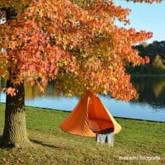 KONDELA Závěsné houpací křeslo světle šedá KLORIN NEW BIG SIZE CACOON HAMMOCK