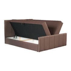 KONDELA Boxspringová postel, 160x200, hnědá, STAR 214 x 167 x 104 cm