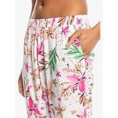 Roxy kalhoty ROXY Easy Peasy Pant WHITE HAPPY TROPICAL SWIM L