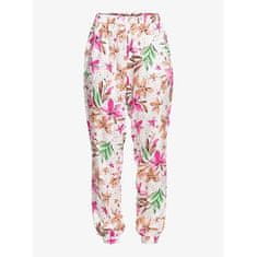 Roxy kalhoty ROXY Easy Peasy Pant WHITE HAPPY TROPICAL SWIM L