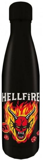 CurePink Nerezová láhev na pití Stranger Things: Hellfire Club (objem 540 ml)