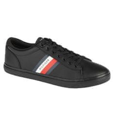 Tommy Hilfiger Boty černé 40 EU Essential Leather Vulc Stripes