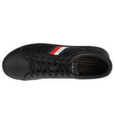 Tommy Hilfiger Boty černé 40 EU Essential Leather Vulc Stripes