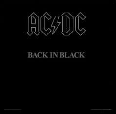 CurePink Plakát v rámu AC/DC: Back in Black (31,5 x 31,5 cm)