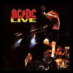 CurePink Plakát v rámu AC/DC: Live (31,5 x 31,5 cm)