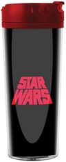 CurePink Slim cestovní hrnek Star Wars|Hvězdné války: Darth Vader (objem 450 ml)