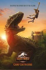 CurePink Plakát Jurassic World Camp Cretaceous|Jurský svět Křídový kemp: Upoutávka (61 x 91,5 cm)