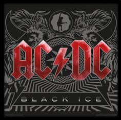 CurePink Plakát v rámu AC/DC: Black Ice (31,5 x 31,5 cm)