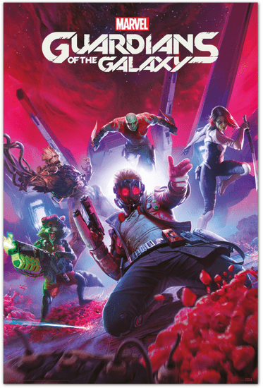 CurePink Plakát Marvel|Guardians Of The Galaxy|Strážci galaxie: Action (61 x 91,5 cm)