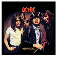 CurePink Plakát v rámu AC/DC: Highway to Hell (31,5 x 31,5 cm)